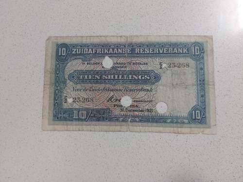 1921 TIEN SHILLINGS W.H. CLEGG F CONDITION